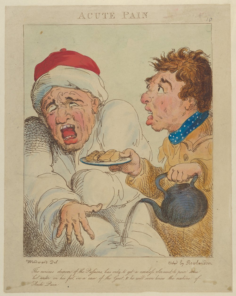Akut fájdalom, 1800., 1800. alkotó: Thomas Rowlandson