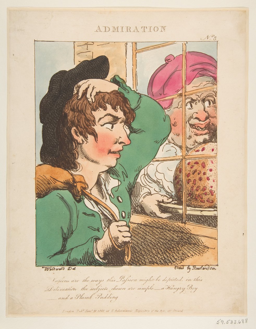 Le Brun Travested csodálat, avagy a szenvedélyek karikatúrái, 1800. január 20. alkotó: Thomas Rowlandson