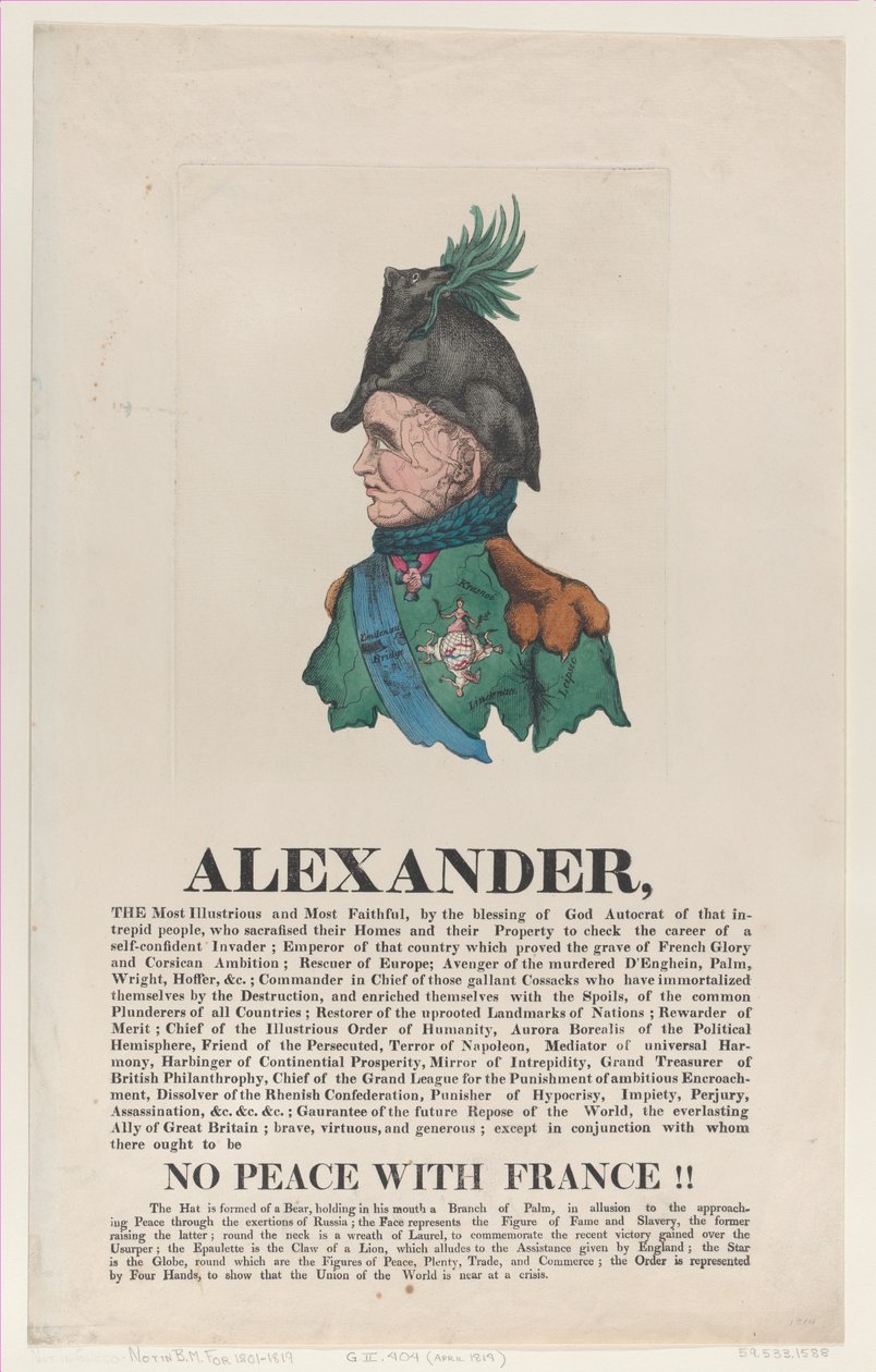 Sándor, 1814. április, 1814. április. alkotó: Thomas Rowlandson
