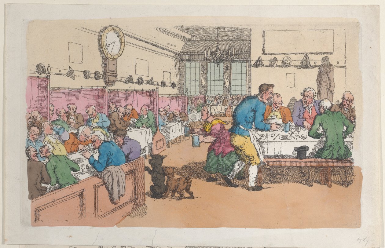Egy étterem alkotó: Thomas Rowlandson