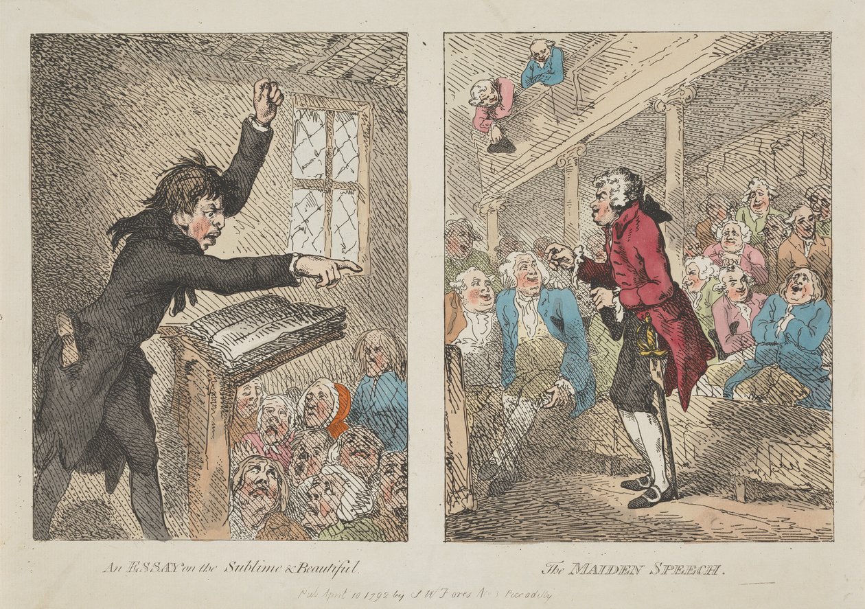Esszé a fenségesről és a szépségről, A szűz beszéde alkotó: Thomas Rowlandson