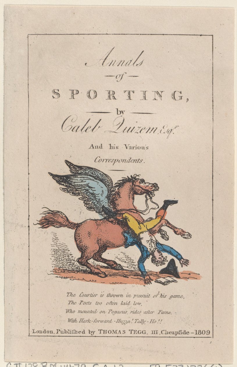 Annals of Sporting, 1809., 1809. alkotó: Thomas Rowlandson