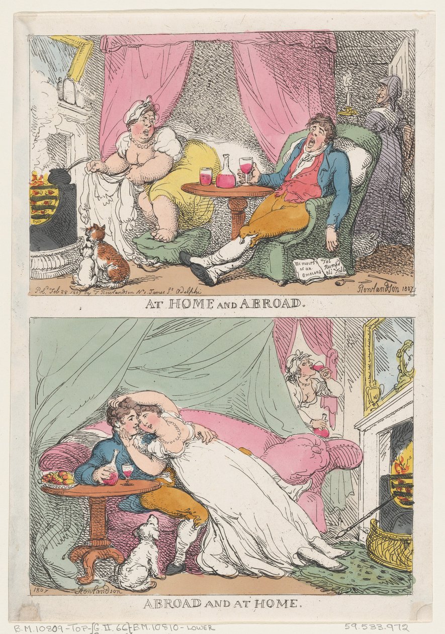 Itthon és külföldön, külföldön és itthon, 1807. február 28., 1807. február 28. alkotó: Thomas Rowlandson
