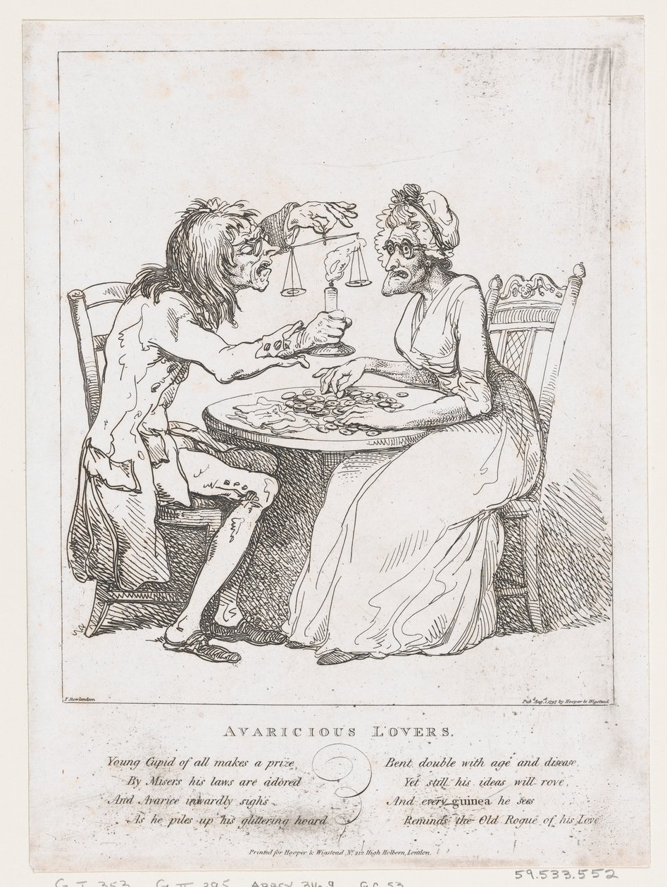 Kapos szerelmesek, 1797. augusztus 1., 1797. augusztus 1. alkotó: Thomas Rowlandson