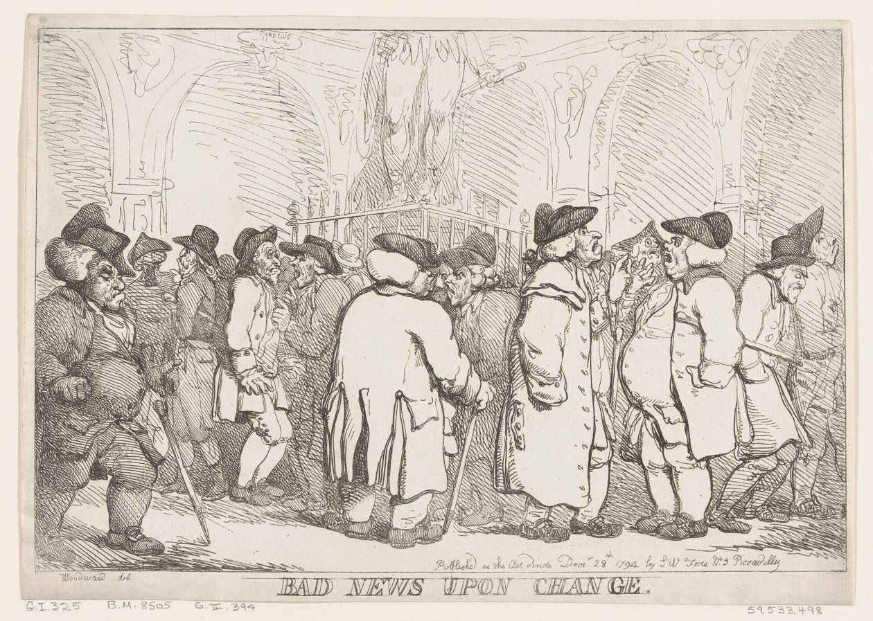 Rossz hírek változáskor, 1794. december 28., 1794. december 28. alkotó: Thomas Rowlandson