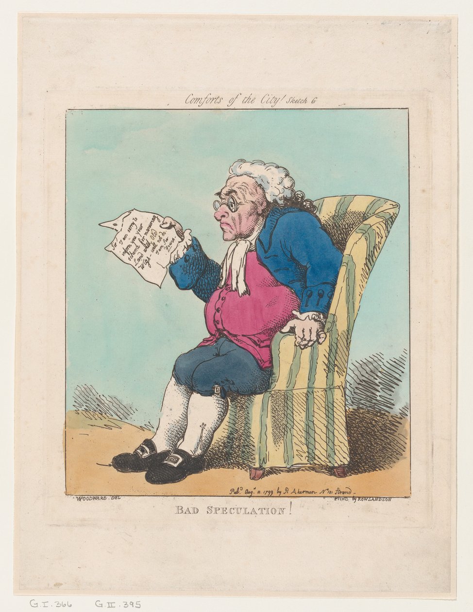 Rossz spekuláció, 1799. augusztus 10., 1799. augusztus 10. alkotó: Thomas Rowlandson