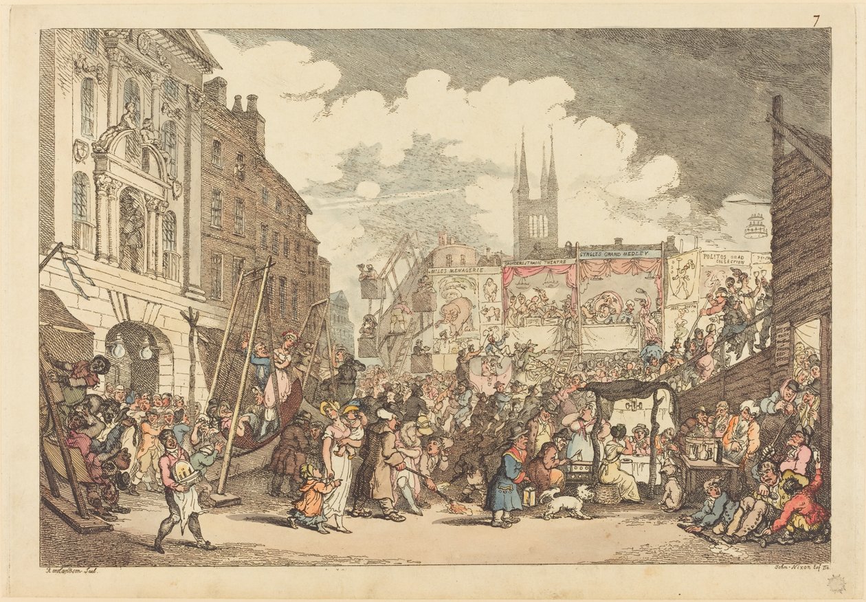 Bartholomew vásár alkotó: Thomas Rowlandson