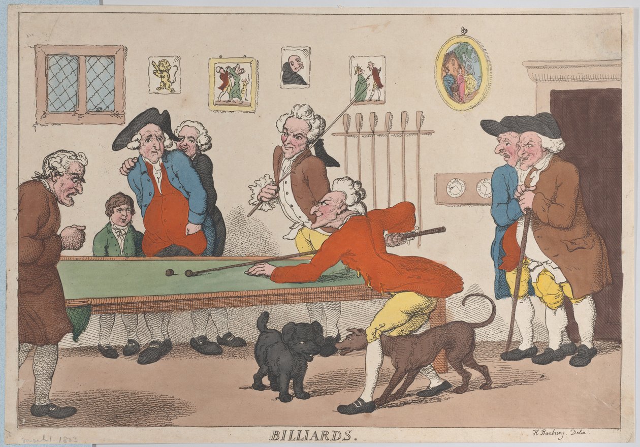 Biliárd, 1803. március 1., 1803. március 1. alkotó: Thomas Rowlandson