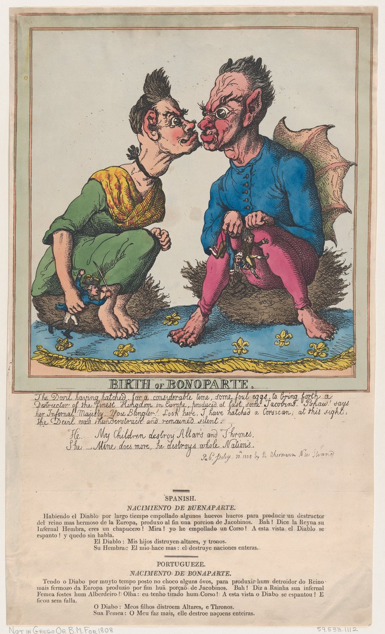 Bonoparte születése, 1808. február 8., 1808. február 8. alkotó: Thomas Rowlandson