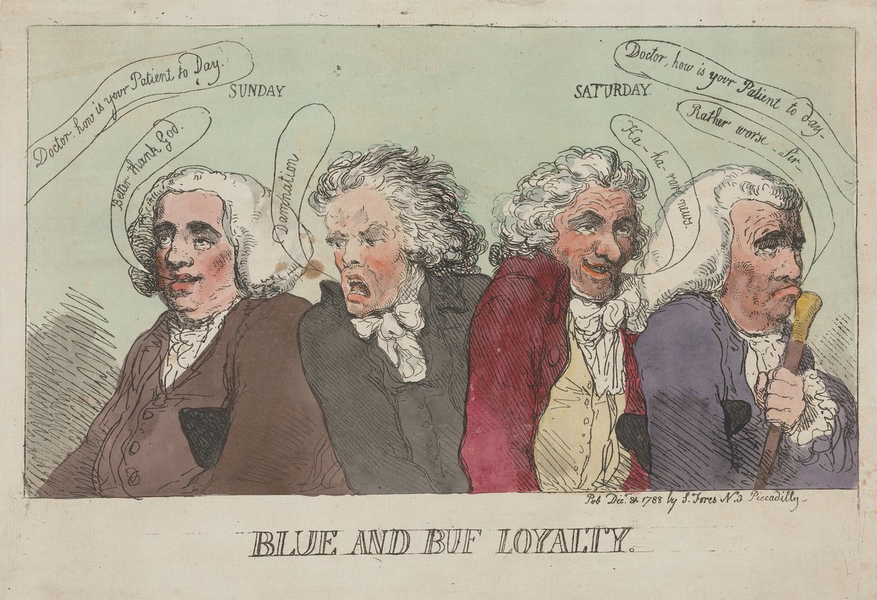 A Blue és a Buf hűsége alkotó: Thomas Rowlandson
