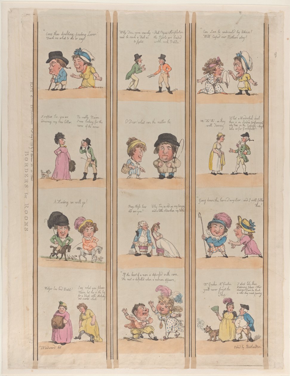 Borders for Rooms, Extravaganzas Plate 6, 1799. május 2., 1799. május 2. alkotó: Thomas Rowlandson