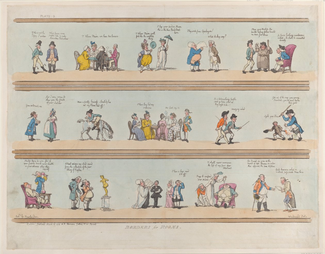 Szobák határai, 3. tábla, 1799. március 30., 1799. március 30. alkotó: Thomas Rowlandson