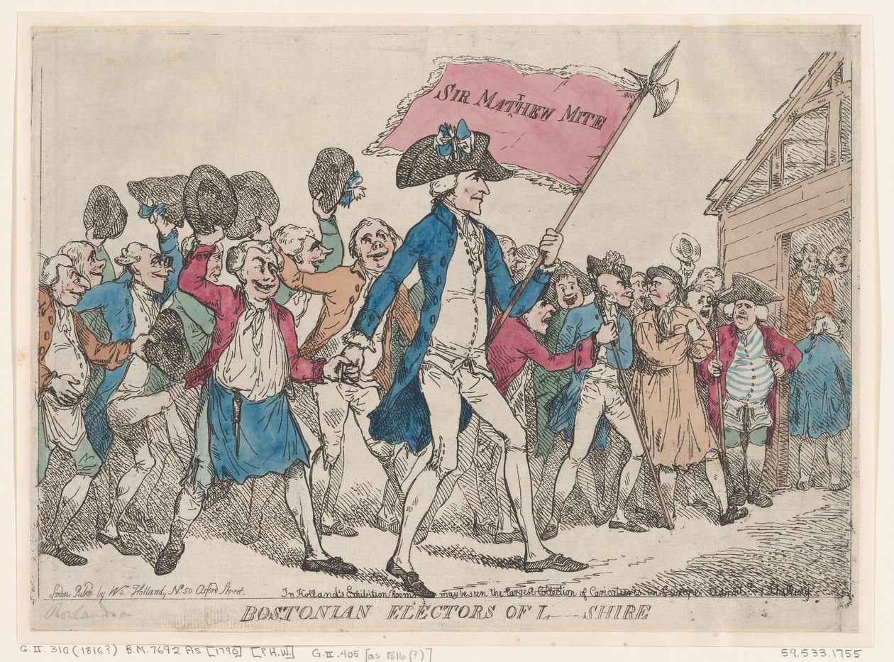 L-Shire bostoni választófejedelmei, 1790., 1790. alkotó: Thomas Rowlandson
