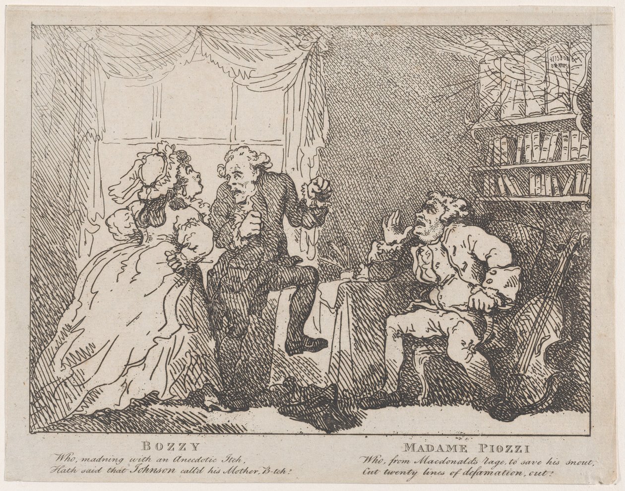 Bozzy és Madame Piozzi Frontispiece, Bozzy és Piozzi, Pindar Péter, 1780-86., 1780-86. alkotó: Thomas Rowlandson