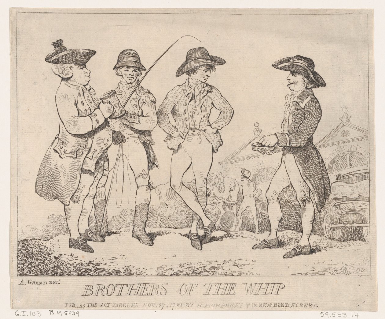 A korbács testvérei, 1781. november 27., 1781. november 27. alkotó: Thomas Rowlandson