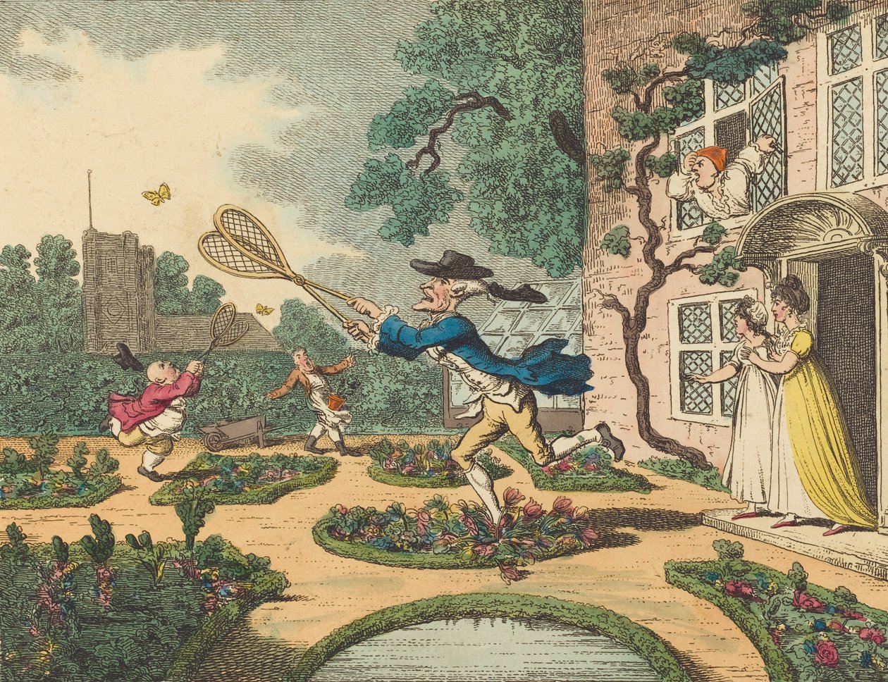 Pillangóvadászat, 1806. alkotó: Thomas Rowlandson