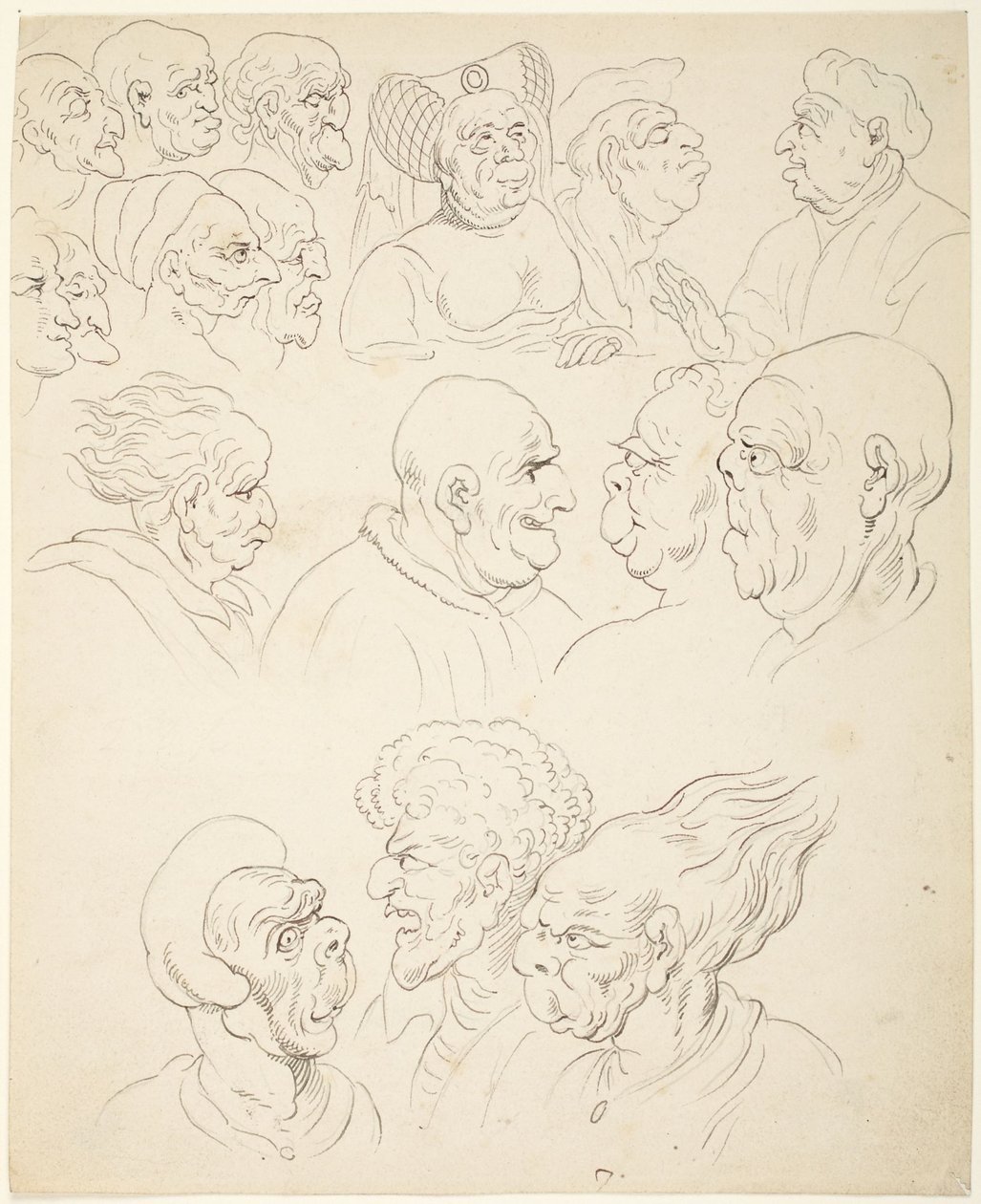 Karikatúrafejek alkotó: Thomas Rowlandson