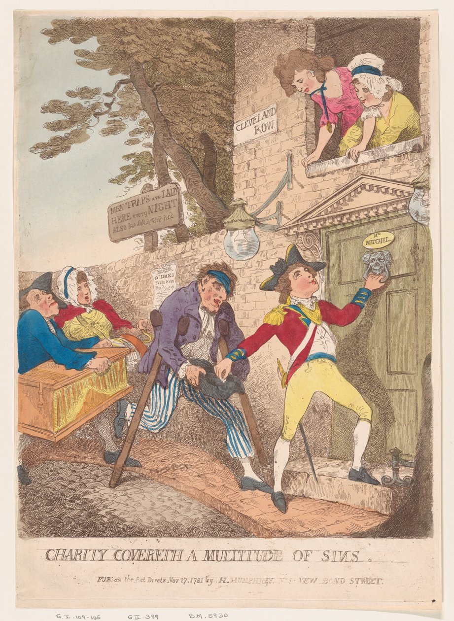 A Jótékonyság a bűnök sokaságát takarja, 1781. november 27., 1781. november 27. alkotó: Thomas Rowlandson