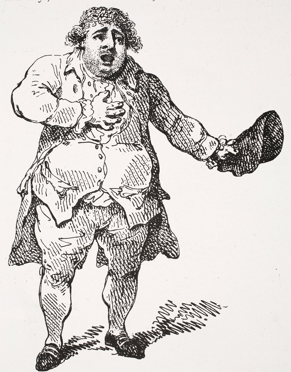 Charles James Fox mint Demosthenes, illusztráció a „Hutchinson története a brit nemzetről”, 1923 körül alkotó: Thomas Rowlandson