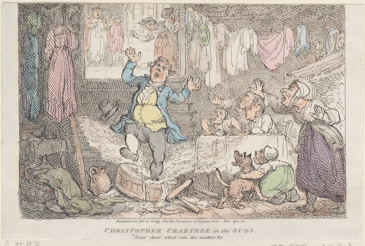 Christopher Crabtree a habban: Kedves, kedves, mi lehet a baj, 1807., 1807. alkotó: Thomas Rowlandson