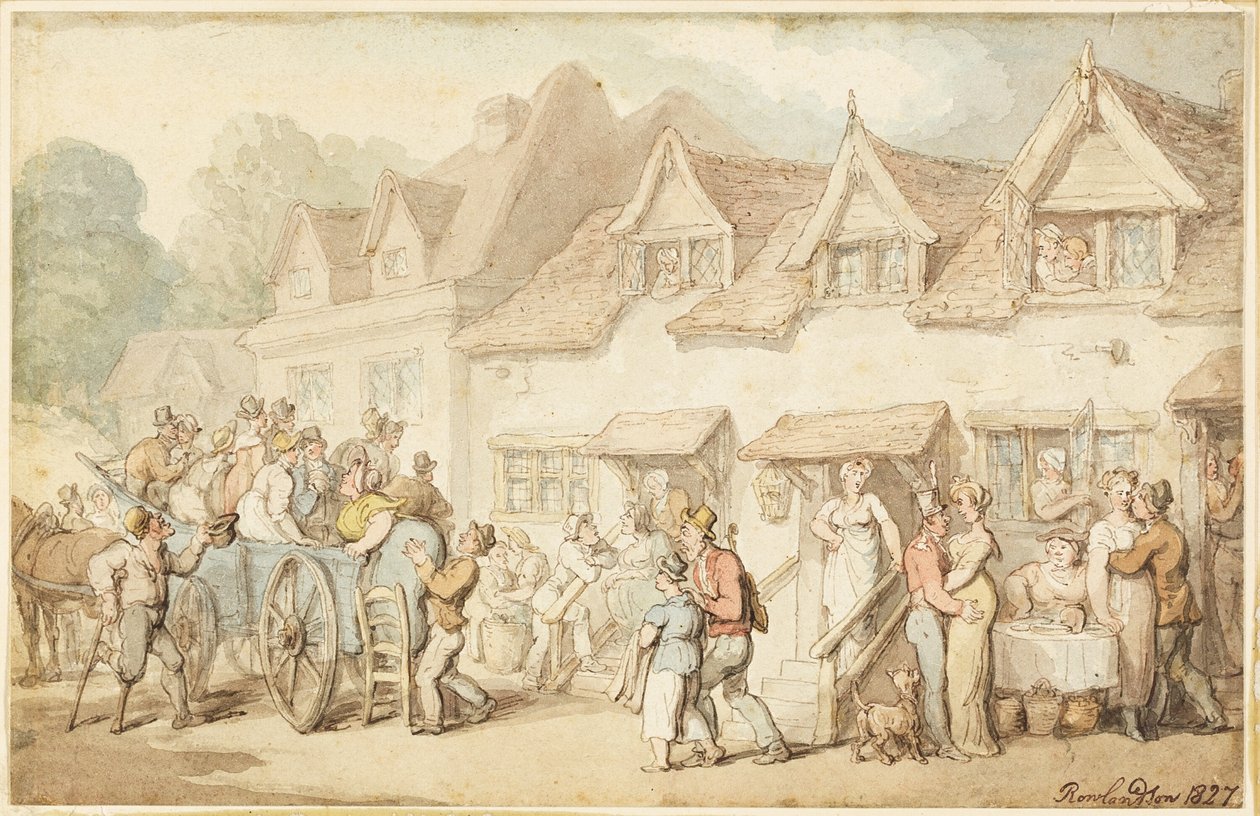 Edző váltó lovak alkotó: Thomas Rowlandson