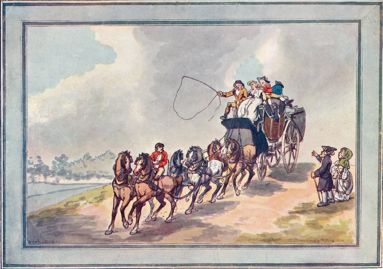 Edző és hat, 1907 alkotó: Thomas Rowlandson