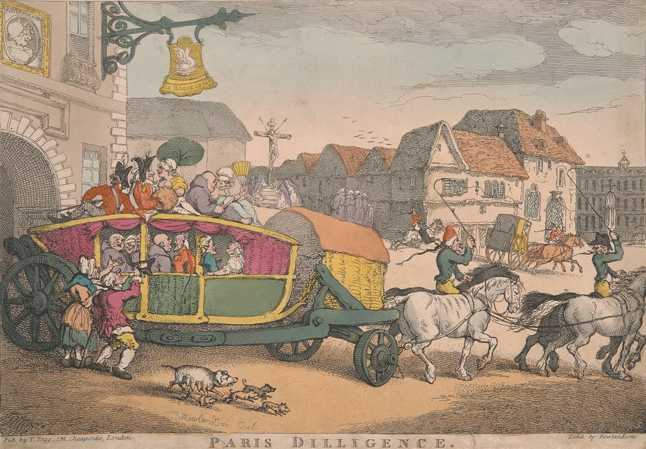 Edzés: Paris Diligence alkotó: Thomas Rowlandson