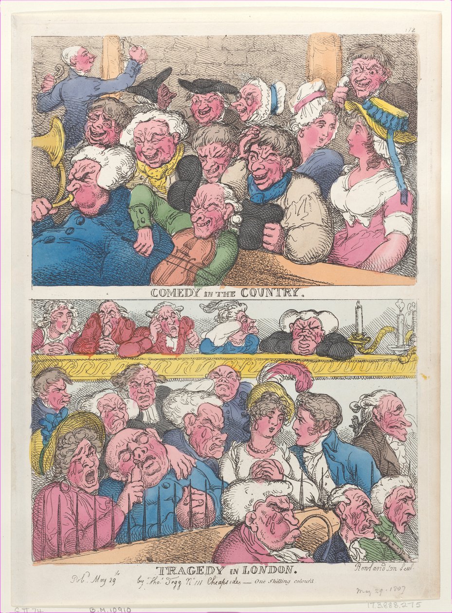 Vígjáték a vidéken, Tragédia Londonban, 1807. május 29., 1807. május 29. alkotó: Thomas Rowlandson