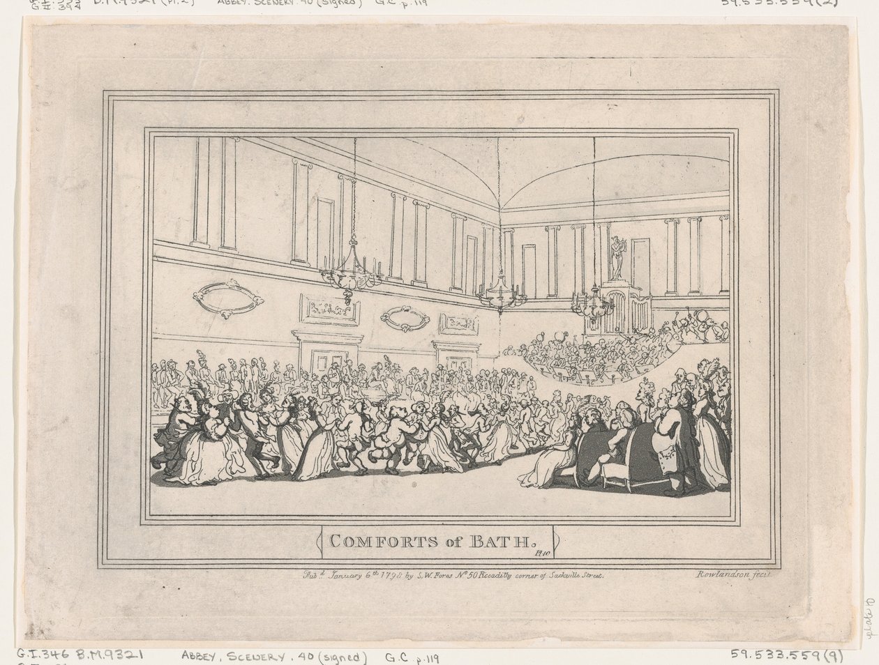 Fürdő kényelmei, 10. tábla, 1798. január 6., 1798. január 6. alkotó: Thomas Rowlandson