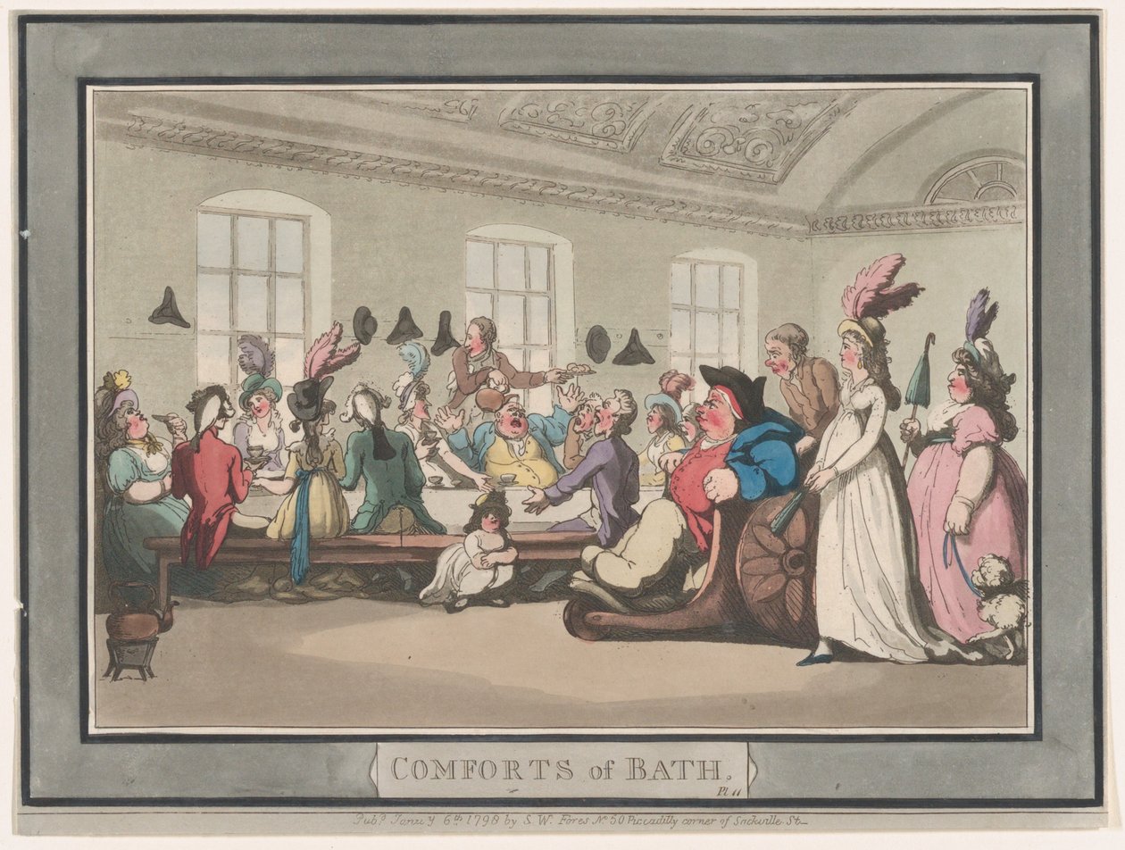 Fürdő kényelmei, 11. tábla, 1798. január 6., 1798. január 6. alkotó: Thomas Rowlandson