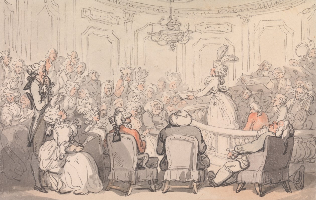A fürdő kényelmei: A koncert alkotó: Thomas Rowlandson