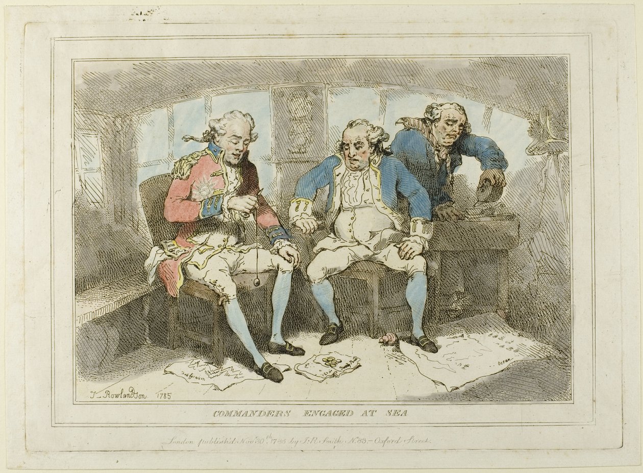 A tengeren elfoglalt parancsnokok alkotó: Thomas Rowlandson