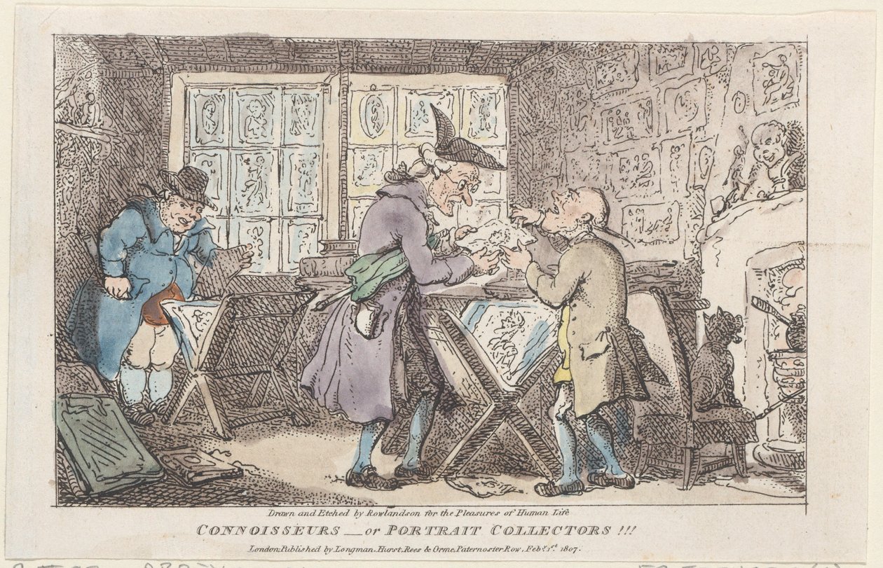 Ínyencek-vagy portrégyűjtők, 1807., 1807. alkotó: Thomas Rowlandson