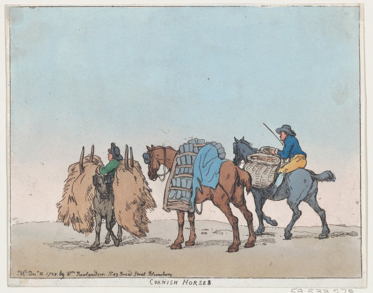 Cornish Horses, 1788. december 29., 1788. december 29. alkotó: Thomas Rowlandson