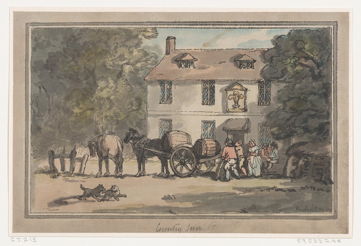 Vidéki fogadó, 1787., 1787. alkotó: Thomas Rowlandson