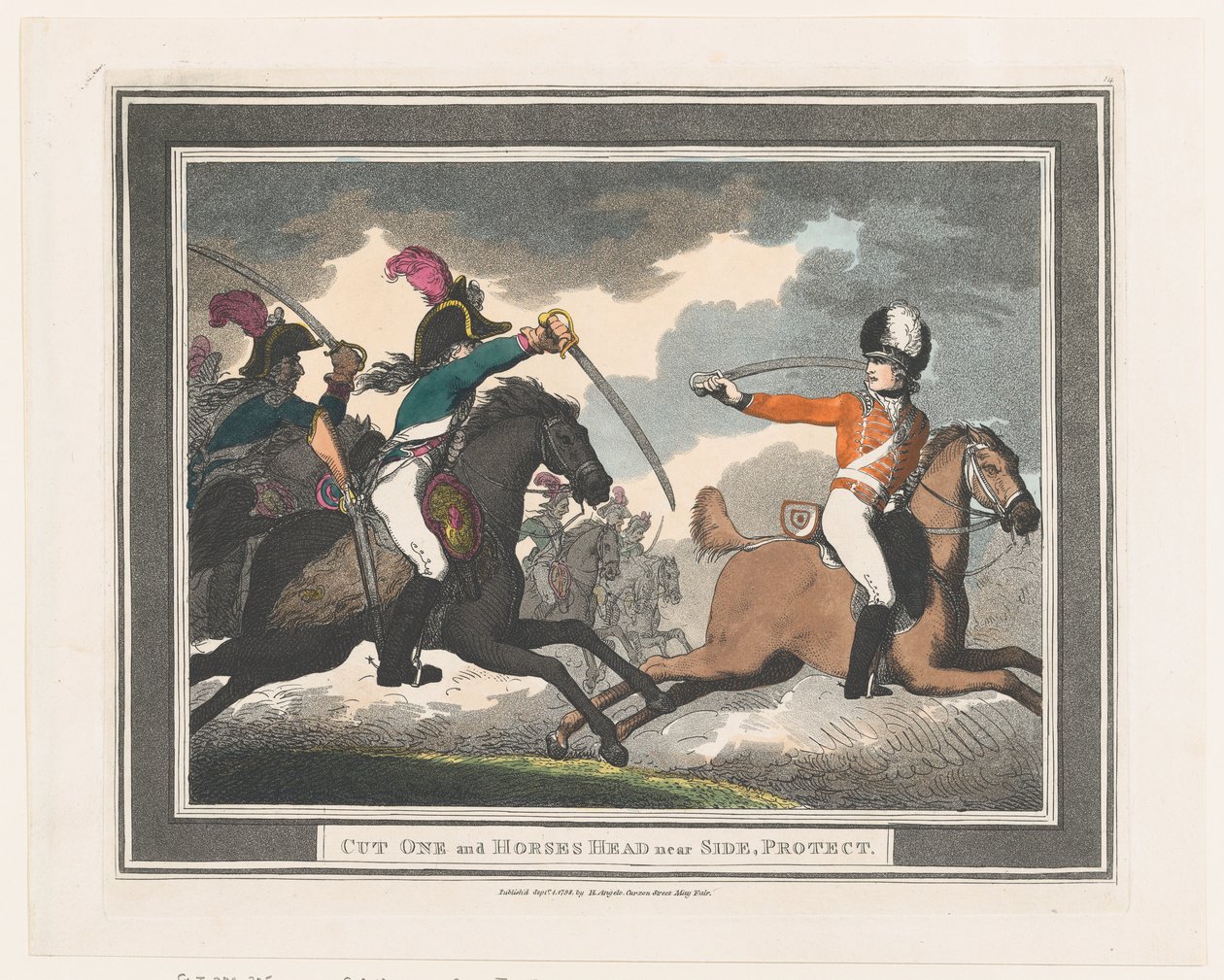 Cut One and Horses Head near Side, Protect, 1798. szeptember 1., 1798. szeptember 1. alkotó: Thomas Rowlandson