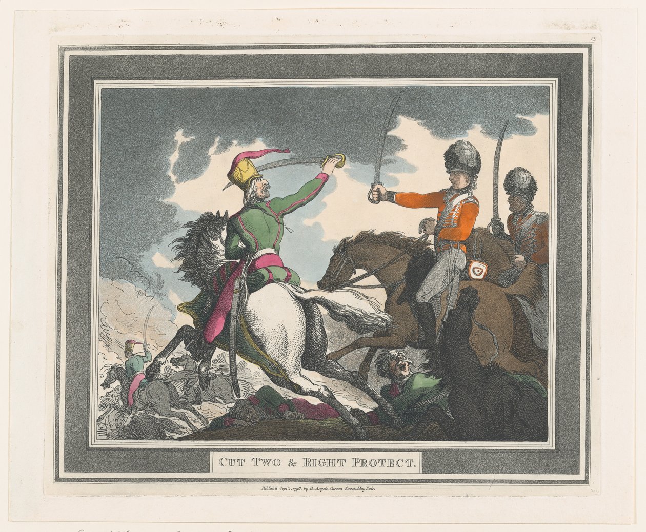 Cut Two & Right Protect, 1798. szeptember 1., 1798. szeptember 1. alkotó: Thomas Rowlandson