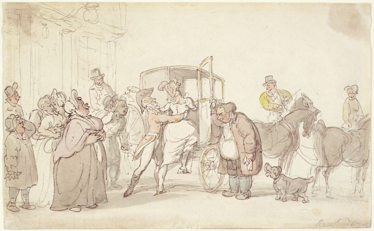 Búcsújelenet alkotó: Thomas Rowlandson