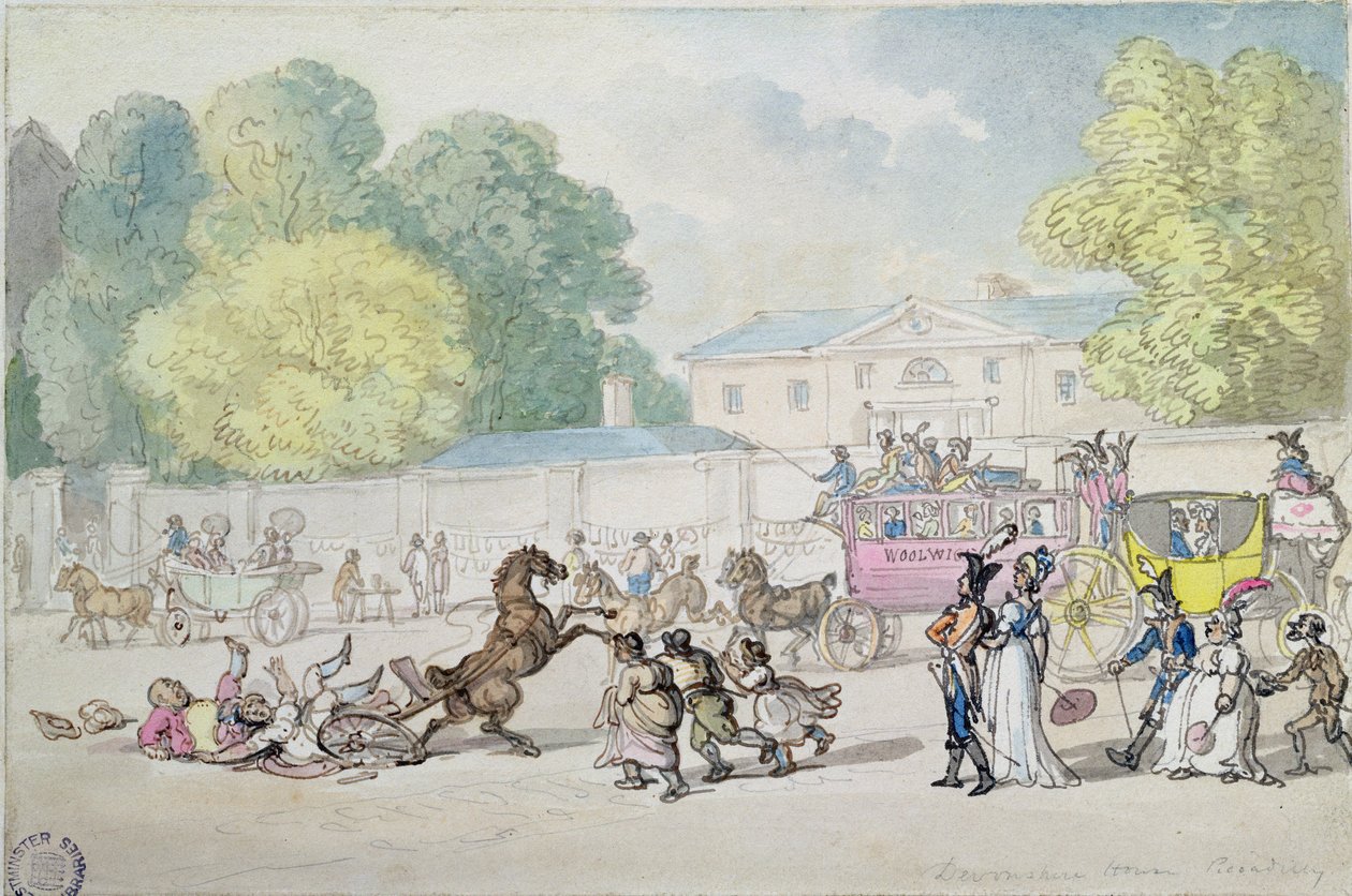Devonshire House, Piccadilly alkotó: Thomas Rowlandson