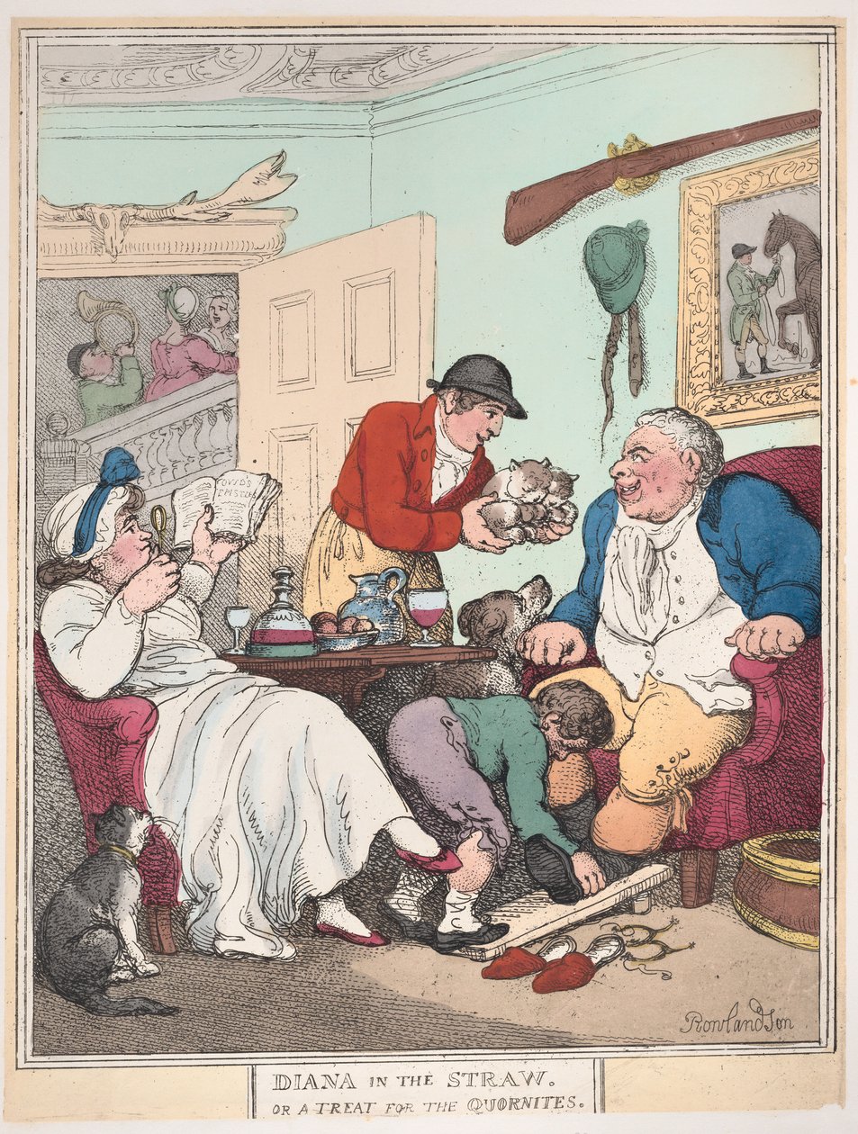 Diana a szalmában, avagy csemege Quornites számára, 1804. január 1., 1804. január 1. alkotó: Thomas Rowlandson