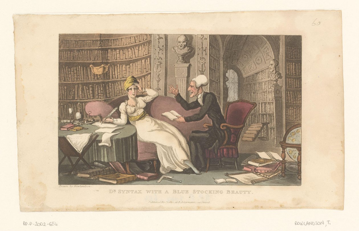 Doctor Syntax egy nővel a könyvtárban alkotó: Thomas Rowlandson