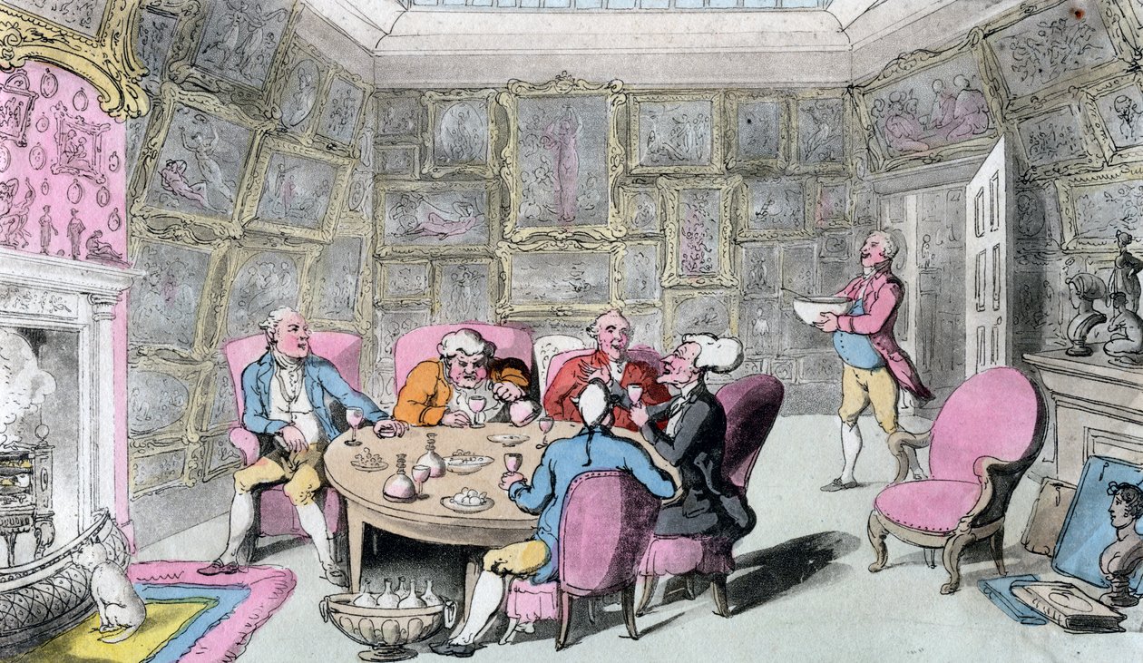 Doctor Syntax with My Lord, 19. század eleje. alkotó: Thomas Rowlandson
