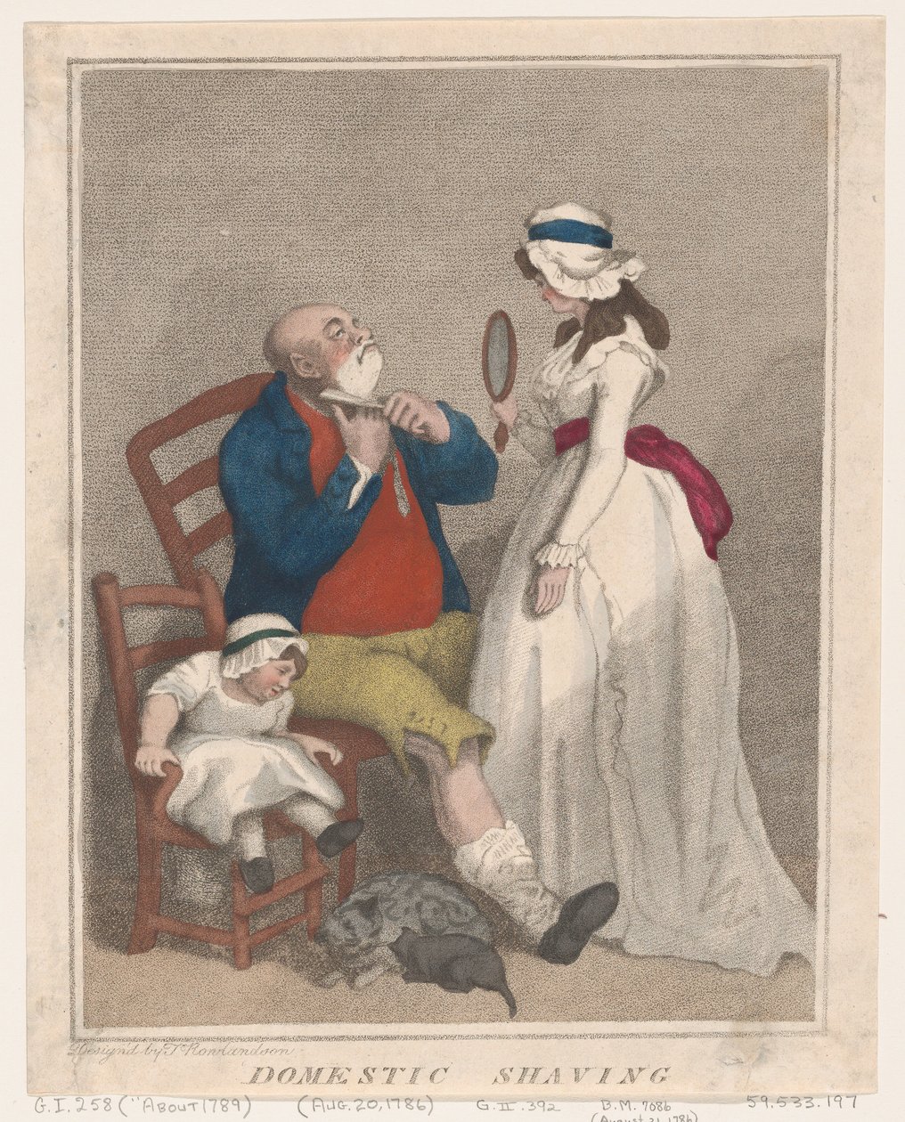 Házi borotválkozás, 1786. augusztus 21., 1786. augusztus 21. alkotó: Thomas Rowlandson