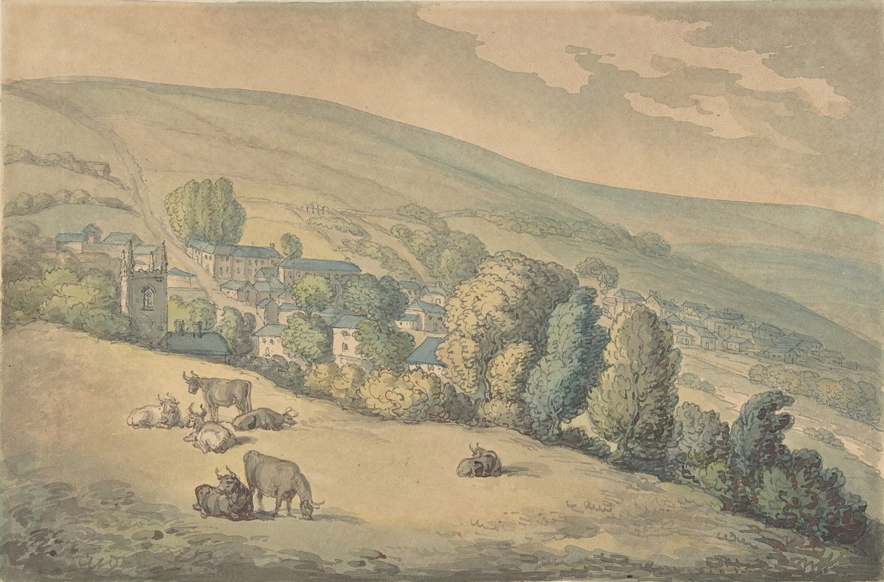 Downlands, Sussex, 1780-1827. alkotó: Thomas Rowlandson