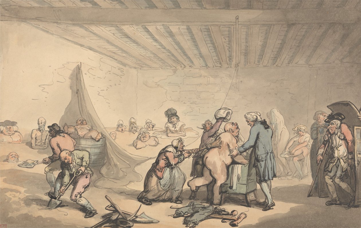Dr. Graham fürdőintézménye alkotó: Thomas Rowlandson