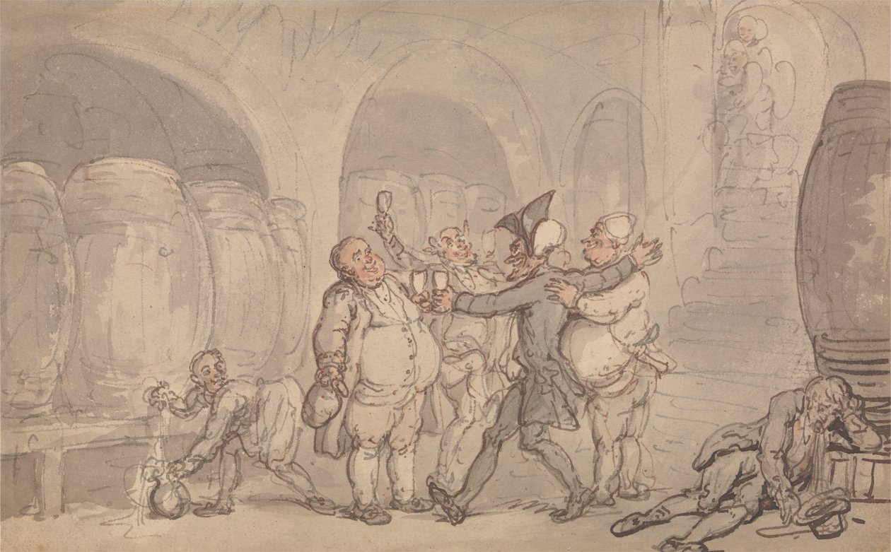 Dr. Szintaxis a pincéből szabadulva alkotó: Thomas Rowlandson
