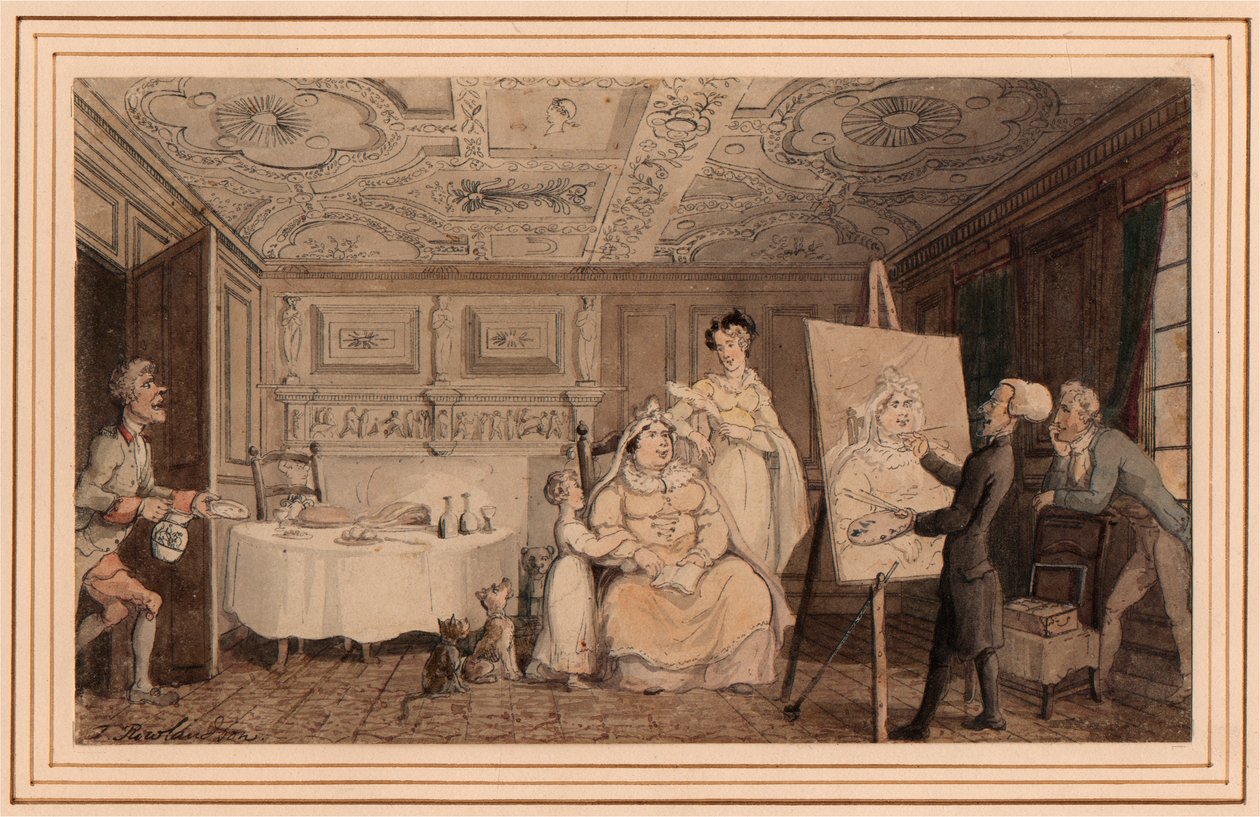 Dr. Szintaxis Portréfestés alkotó: Thomas Rowlandson