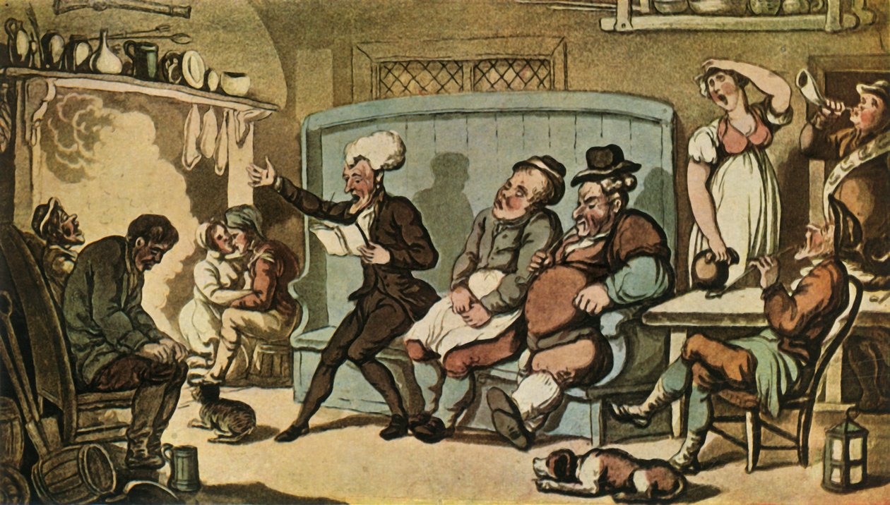 – Dr. Szintaxis: Ismerkedés a Duna tehén konyhájában, c1815, 1943. alkotó: Thomas Rowlandson