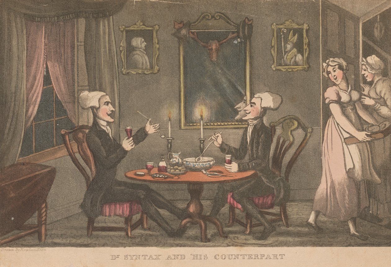 Dr. Syntax és megfelelője alkotó: Thomas Rowlandson