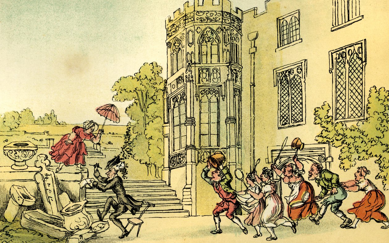 "Dr. szintaxis és a méhek" alkotó: Thomas Rowlandson